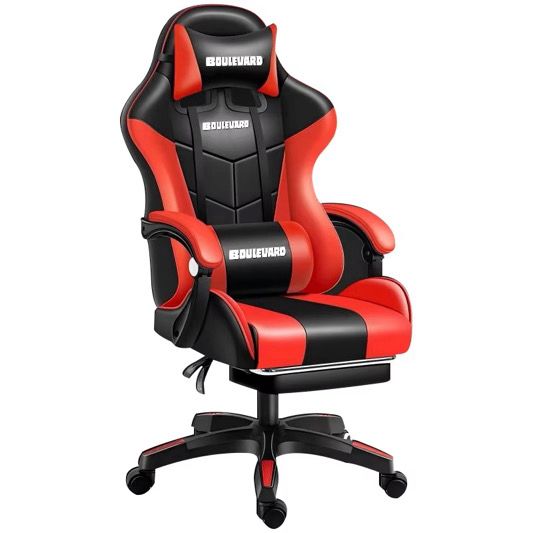 Boulevard Ergonomic Gaming Office Chair Black & Red
