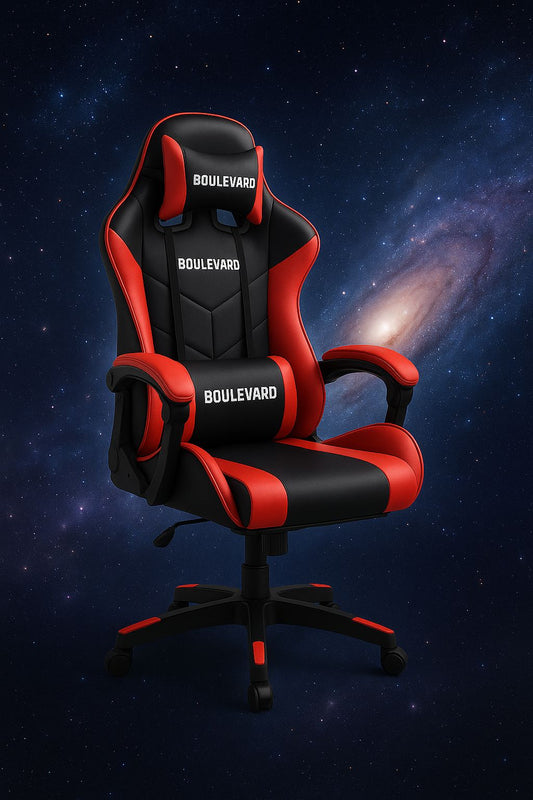 Boulevard Ergonomic Gaming Office Chair Black & Red