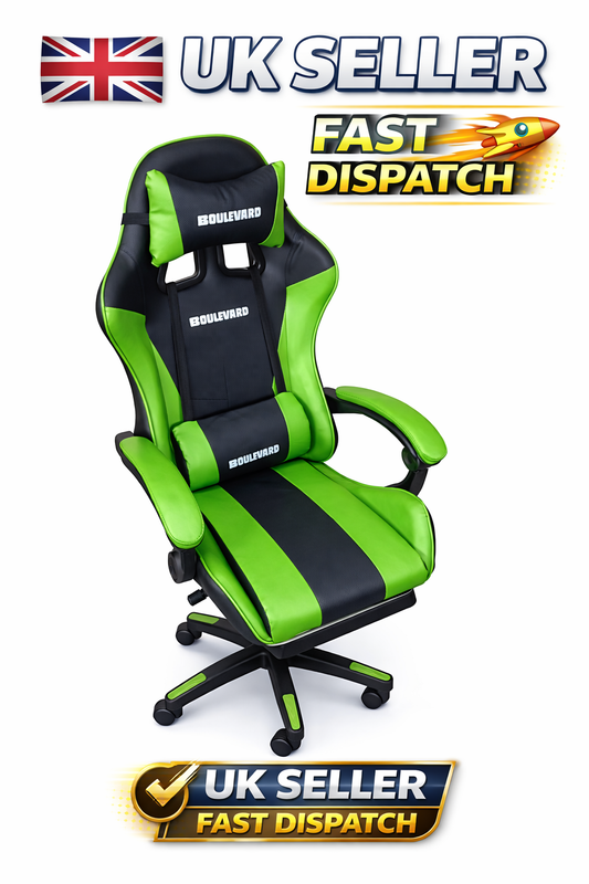 Boulevard Ergonomic Gaming Office Chair Black & Green